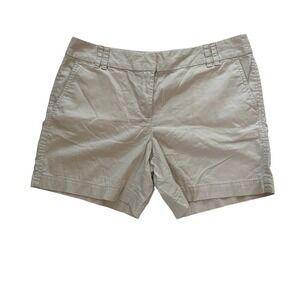 Ann Taylor LOFT Women's Size 8 Original Ivory Shorts 100% Cotton Preppy Classic